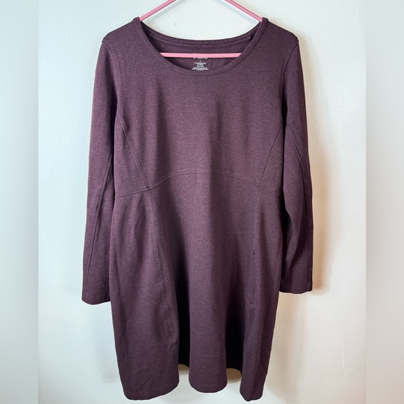 Duluth Trading Co Dresses & Skirts - Duluth Trading Womens Ponte Wearwithall Dress Burgundy Large Fall